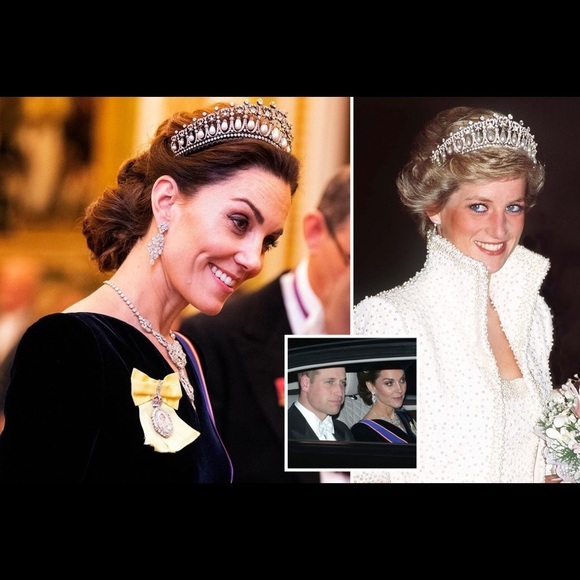 Princess Diana Teardrop Pearl & Crystal Tiara main image 12